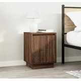 Nachttische mit LED-Leuchten 2 Stk. Braun Eichen-Optik Vidaxl