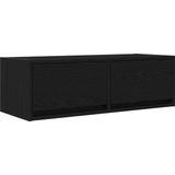 vidaXL TV-Schrank Schwarz Eichen-Optik 80x31x25,5 cm Holzwerkstoff