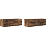 Vidaxl - TV-Schränke 2 Stk. Räuchereiche 80x31x25,5 cm Holzwerkstoff
