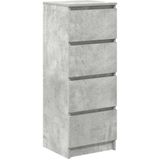 vidaXL Dressoir 37,5x35x99 cm spaanplaat betongrijs