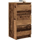 vidaXL Dressoir 37,5x35x76 cm bewerkt hout oud houtkleurig