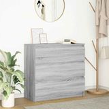 vidaXL Dressoir 80x35x76 cm spaanplaat grijs sonoma
