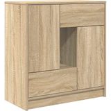vidaXL Sideboard mit Schubladen und Türen Sonoma-Eiche 70,5x34x74,5 cm