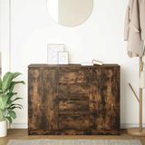 Vidaxl - Sideboard mit Schubladen Räuchereiche 100,5x35x76 cm