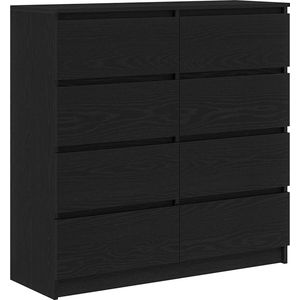 vidaXL Dressoir 100x35x99 cm spaanplaat zwart eikenkleurig