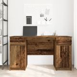vidaXL Bureau - Bewerkt Hout - 140x49x76 cm - Oude Houten Afwerking