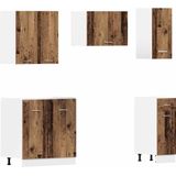 Vidaxl - 11-tlg. Küchenschrank-Set Lyon Altholz-Optik Holzwerkstoff