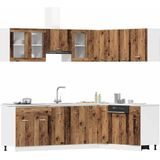 Vidaxl - 11-tlg. Küchenschrank-Set Lyon Altholz-Optik Holzwerkstoff