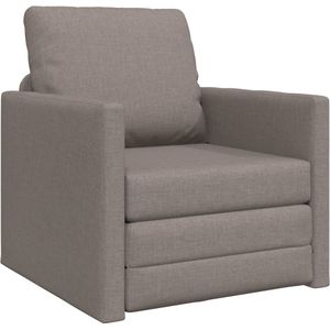 vidaXL Vloer Sofa Bed - Taupe - Stof - Multifunctioneel Ontwerp