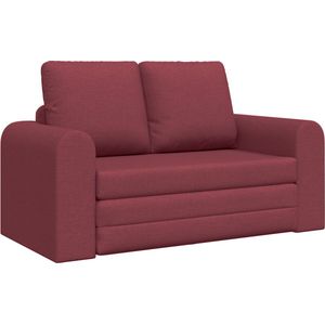 vidaXL - Vloersofa Bed 2-in-1 - Wijnrood - Stof