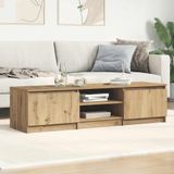 vidaXL - Tv-meubelx40x36 - cm - bewerkt - hout - artisanaal - eikenkleurig