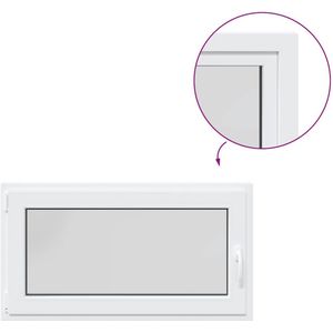 vidaXL Kelderraam RISOR - Draaikiep-Draai - Wit - PVC