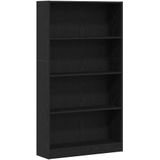 vidaXL Boekenkast 4-laags 80x24x143 cm spaanplaat zwart eikenkleurig
