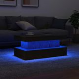 vidaXL Salontafel met LED-verlichting 90x50x40 cm zwart eiken