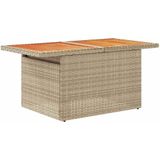 Vidaxl - 8-tlg. Garten-Sofagarnitur mit Kissen Beige Poly Rattan Akazie