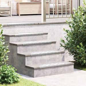 vidaXL - Aluminium Trap Treden - Zilver - Anti-slip - Geometrisch Patroon