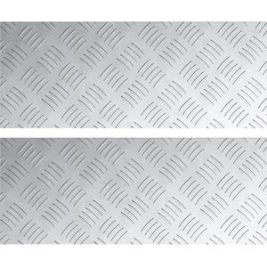 Aluminium Treden - Zilver - Geometrisch Patroon - Anti-slip