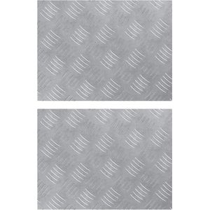Aluminium Controleerplaten - Zilver - Geometrisch Patroon - Antislip