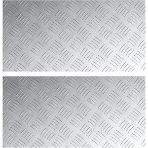 vidaXL - Trapmat - Zilver - Metaal - Geweven Patroon