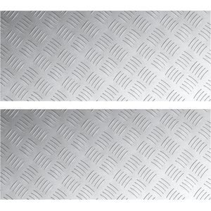 Aluminium Traplopers - Zilver - Geometrisch Patroon - Antislip Ontwerp