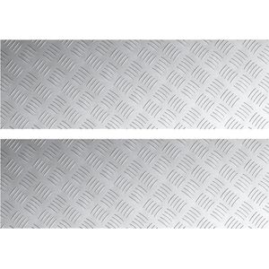 Antislip Traploperset - Zilver - Metaal - Geometrisch Ontwerp