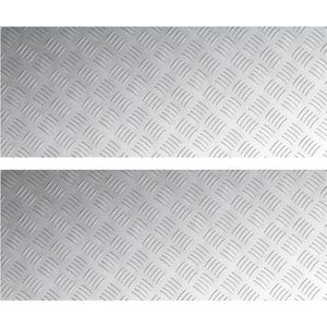 Traplopers - Rechthoekig - Aluminium - Geometrisch Patroon - Set van 2