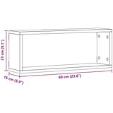 vidaXL Wandplanken - 2 Stuks - Zwart Eiken - Houtcomposiet