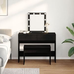 vidaXL Dressing Stool - Zwart - Geengineerd Hout - Modern Design