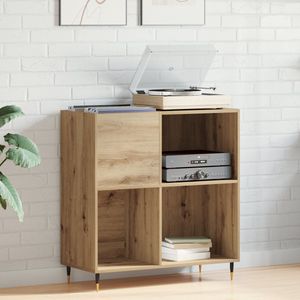 vidaXL - Platenkast - Oud Houtkleurig - Geengineerd Hout - 84,5x38x89 cm