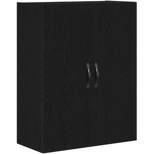vidaXL Kast - Wandgemonteerd - Zwart - Bewerkt Hout