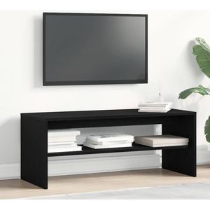 vidaXL TV-Schrank Schwarz Eichen-Optik 100x40x40 cm Holzwerkstoff