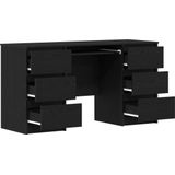 vidaXL Bureau - Zwart Eiken - Engineered Wood - 2 Stuks