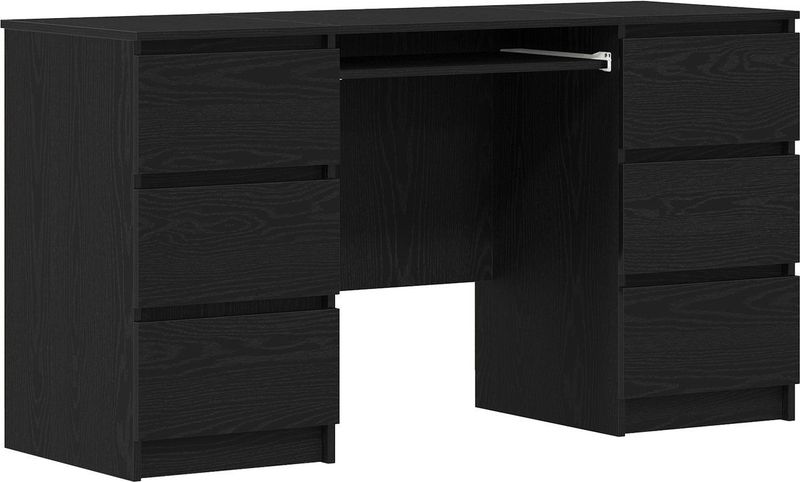 vidaXL Bureau - Zwart Eiken - Engineered Wood - 2 Stuks