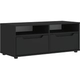 vidaXL VISNES Tv-meubel - Zwart - Bewerkt Hout