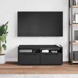 vidaXL VISNES Tv-meubel - Zwart - Bewerkt Hout