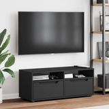 vidaXL VISNES Tv-meubel - Zwart - Bewerkt Hout