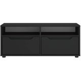 vidaXL VISNES Tv-meubel - Zwart - Bewerkt Hout