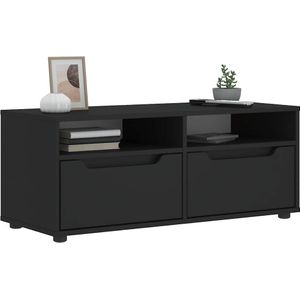 vidaXL Tv-meubel VISNES 100x40x38 cm bewerkt hout zwart