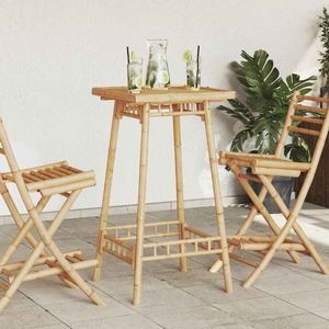 vidaXL Bartafel voor buiten vierkant 55x55x100 cm bamboe