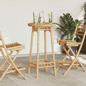 vidaXL - Bartafel - Rond Ø55 cm - Bamboe - Voor Buiten