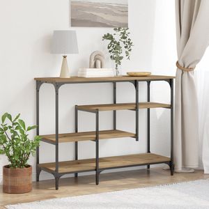 vidaXL Wandtafel - Houten Display Tafel - Eiken - Staal - Industrieel Design