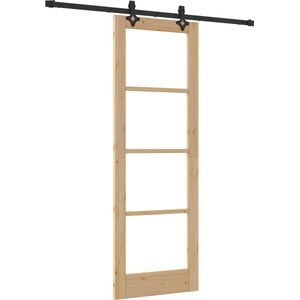 Schuifdeur Set - Hout - Glazen Paneel - Minimalistisch Ontwerp