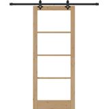 Schuifdeur - Massief Hout - Glasplaat - Moderne Look - Inclusief Hardware