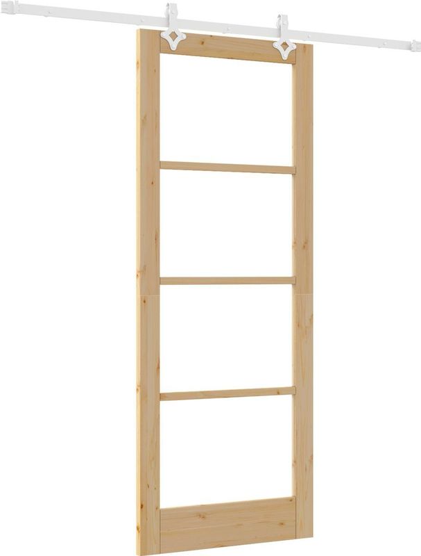 Schuifdeuren Set - Natuurlijk Hout - Modern Ontwerp - Inclusief Hardware