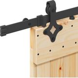 Massief Grenenhouten Schuifdeur - Rustieke Uitstraling - Stevige Staalrails - Ruimtebesparend Ontwerp