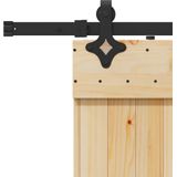 Massief Grenenhouten Schuifdeur - Rustieke Uitstraling - Stevige Staalrails - Ruimtebesparend Ontwerp