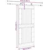Massief Grenenhouten Schuifdeur - Staal - Ruimtebesparend Ontwerp