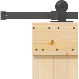 vidaXL - Schuifdeur - Massief Grenenhout - 100x210 cm