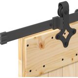 Massief Grenenhouten Schuifdeur - Staal - Ruimtebesparend Ontwerp