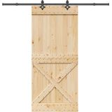 Massief Grenenhouten Schuifdeur - Staal - Ruimtebesparend Ontwerp